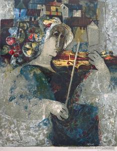 ALVAR 1932,Woman Playing Violin,International Art Centre NZ 2013-02-27