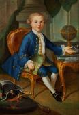 ALVAREZ ALGECIRAS German 1848-1912,ainter, 18th century: Interior with a young man ,Bruun Rasmussen 2007-11-27