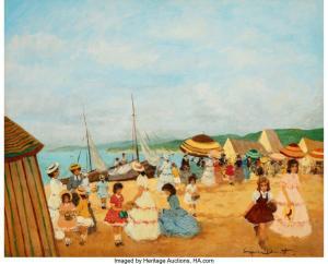 ALVAREZ DUMONT Eugenio 1864-1927,A sunny afternoon on the beach,Heritage US 2023-12-14