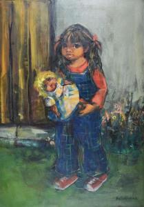 ALVAREZ NELLY 1929-2010,NIÑA CON MUÑECA,1979,Galeria Arroyo AR 2022-06-09