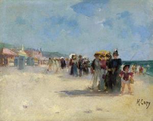 AMABLE CAPY Marcel 1865-1941,Sur la plage,Mercier & Cie FR 2011-06-12