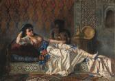 AMADO Y BERNARDET Ramón,THE ODALISQUE AND HER ATTENDANT IN THE HAREM,1873,Christie's 1998-06-18