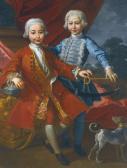 AMALFI Carlo 1707-1787,A PORTRAIT OF TWO ELEGANTLY DRESSED BOYS IN AN INT,Sotheby's GB 2012-12-06