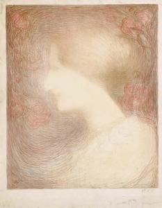 AMAN JEAN Edmond 1860-1936,Portrait de femme de profil,Christie's GB 2006-04-04