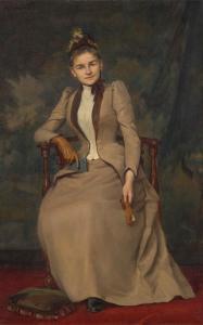 AMANS Louise 1860-1897,Porträt einer Dame,Beurret Bailly Widmer Auctions CH 2022-04-08