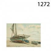AMAT PAGES Gabriel 1899-1984,Barcas varadas en la playa,Lamas Bolaño ES 2017-12-14