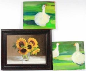 AMATO 1800-1900,Geese and Sunflowers,20th century,Nye & Company US 2021-07-21
