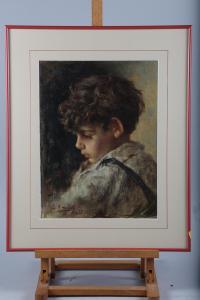 AMATO Luigi 1898-1961,portrait study of a boy,Jones and Jacob GB 2021-09-08