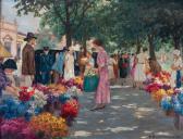 AMAZONAS CLODOMIRO 1883-1953,Feria de flores,1932,Castells & Castells UY 2015-11-24