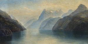 AMBERGER Gustave 1831-1896,Blick auf den Vierwaldstätter See (Urner See) mit ,Zeller DE 2020-04-07