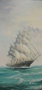 AMBROSE DONOVAN JOHN 1871-1941,Tall Masted Ship at Sea,Moore Allen & Innocent GB 2017-01-27