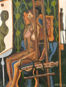 AMBROSE Ray 1926-1989,'Girl in a Studio', A female nude in the artist's ,John Nicholson 2021-06-23