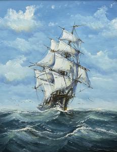 AMBROSE,Ship at Full Sail from Bow,David Duggleby Limited GB 2023-08-26