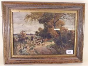 AMBROSE Thomas,Shepherd and Sheep by a Gate,Smiths of Newent Auctioneers GB 2017-11-10