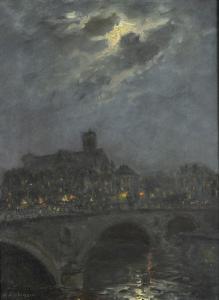 AMBROSINI Vincent 1905-1982,Pont Saint-Michel au clair de lune,Rossini FR 2024-03-29