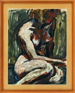 AMELIN Albin 1902-1975,Nakenmodell,1931,Uppsala Auction SE 2024-08-20