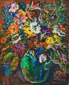 AMELIN Albin 1902-1975,Sommarblomster i vas,Uppsala Auction SE 2025-05-13