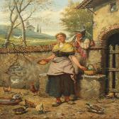 AMELL Y JORDA Manuel 1843-1902,Spanish farmer surprising his sweetheart,Bruun Rasmussen 2015-03-23