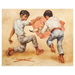 Amendolla Luis 1939-2000,Niños mexicanos aprendiendo el arte del toreo,Lamas Bolaño ES 2022-12-19