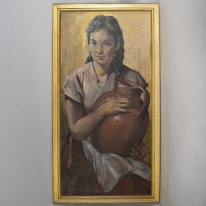 Amendolla Luis 1939-2000,Portrait of a Lady Holding a Pot,Kodner Galleries US 2023-12-20