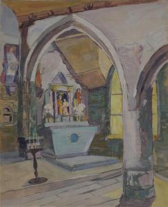 AMENNECIER Mary Antoinette 1888-1960,L'autel de la chapelle,Ruellan FR 2019-05-04