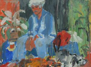 AMENT DE LA ROCHE Janet,Man Seated with Hands Clasped in Ccontemplation,Burchard 2011-03-20