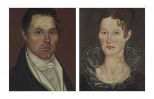 AMERICAN SCHOOL,A Pair of Portraits of a Lady and a Gentleman,Christie's GB 2012-09-24