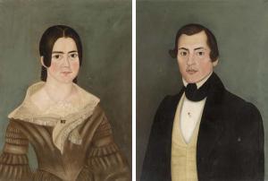 AMERICAN SCHOOL,A Pair of Wedding Portraits of David B. Lewis (181,1817,Christie's GB 2003-01-16
