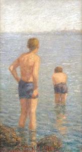 AMERICAN SCHOOL,Boys at the Water's Edge,1910,William Doyle US 2007-01-10