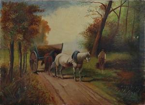 AMERICAN SCHOOL,Gathering Hay,19th,Clars Auction Gallery US 2017-09-16