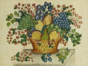 AMERICAN SCHOOL,GREEN AND RED GRAPES WITH PEACH,Sotheby's GB 2017-01-20