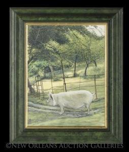 AMERICAN SCHOOL,Hog in a Field,New Orleans Auction US 2016-01-23