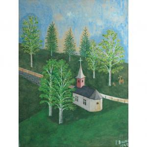 AMERICAN SCHOOL,Landscape with Church,1946,William Doyle US 2013-06-19