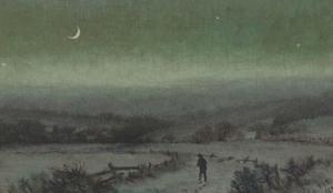 AMERICAN SCHOOL,Moonlit landscape with a figure on a path,1869,Christie's GB 2005-03-01