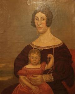 AMERICAN SCHOOL,Portrait of a Mother and Child,1830,William Doyle US 2007-05-01