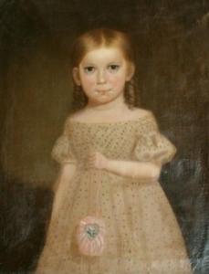 AMERICAN SCHOOL,Portrait of a Young Girl in a Flowered Dress,William Doyle US 2006-11-29