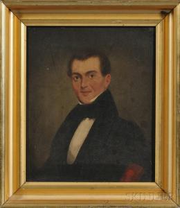 AMERICAN SCHOOL,Portrait of a Young Man Seated on a Red-painted Chair,Skinner US 2012-03-04