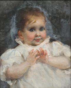AMERICAN SCHOOL,Portrait Sketch of a Child, thought to be Helena R,1894,Skinner US 2016-05-13