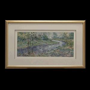 AMERICAN SCHOOL,River Landscape.,Auctions by the Bay US 2005-03-08