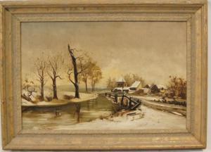 AMERICAN SCHOOL,Snow Scene,California Auctioneers US 2017-12-03