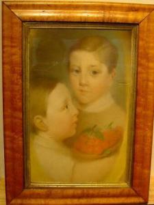 AMERICAN SCHOOL,TWO CHILDREN WITH FRUIT,William Doyle US 2003-04-29