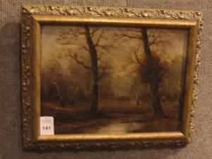 AMERICAN SCHOOL,Wooded landscape in late Autumn,Ivey-Selkirk Auctioneers US 2006-06-16