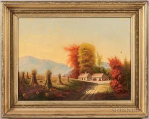 AMERICAN SCHOOL (XIX),Autumn New England Landscape,Skinner US 2018-11-15