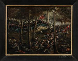 AMERICAN SCHOOL (XIX),Battle of Cedar Creek,1864,Skinner US 2018-03-03