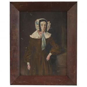 AMERICAN SCHOOL (XIX),Small portrait of a lady,1840,Freeman US 2018-11-14
