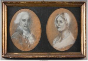 AMERICAN SCHOOL (XIX),Two Portraits of a Man and Woman,Heritage US 2017-09-25