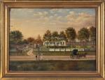 AMERICAN SCHOOL (XIX),View of the estate of Mathias Collins by "itineran,Eldred's US 2023-11-17