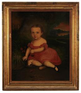 AMERICAN SCHOOL,Young Girl in a Landscape,Brunk Auctions US 2014-07-12