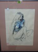 AMERY Shenda 1937,Crouching nude,1980,Bellmans Fine Art Auctioneers GB 2016-03-12