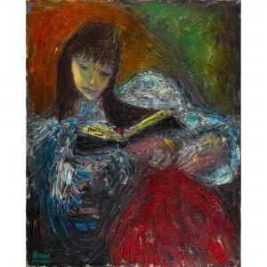 AMI Ben 1897-1995,Lesende junge Frau,Dobiaschofsky CH 2017-05-10